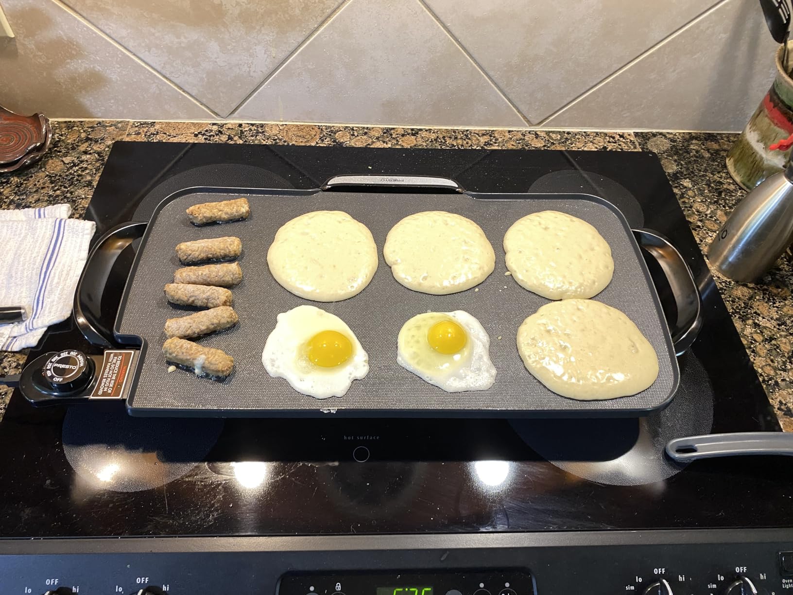 Presto 07061 22-inch Electric Griddle With Removable Handles, Black, 22-inch - Customer Photo 1