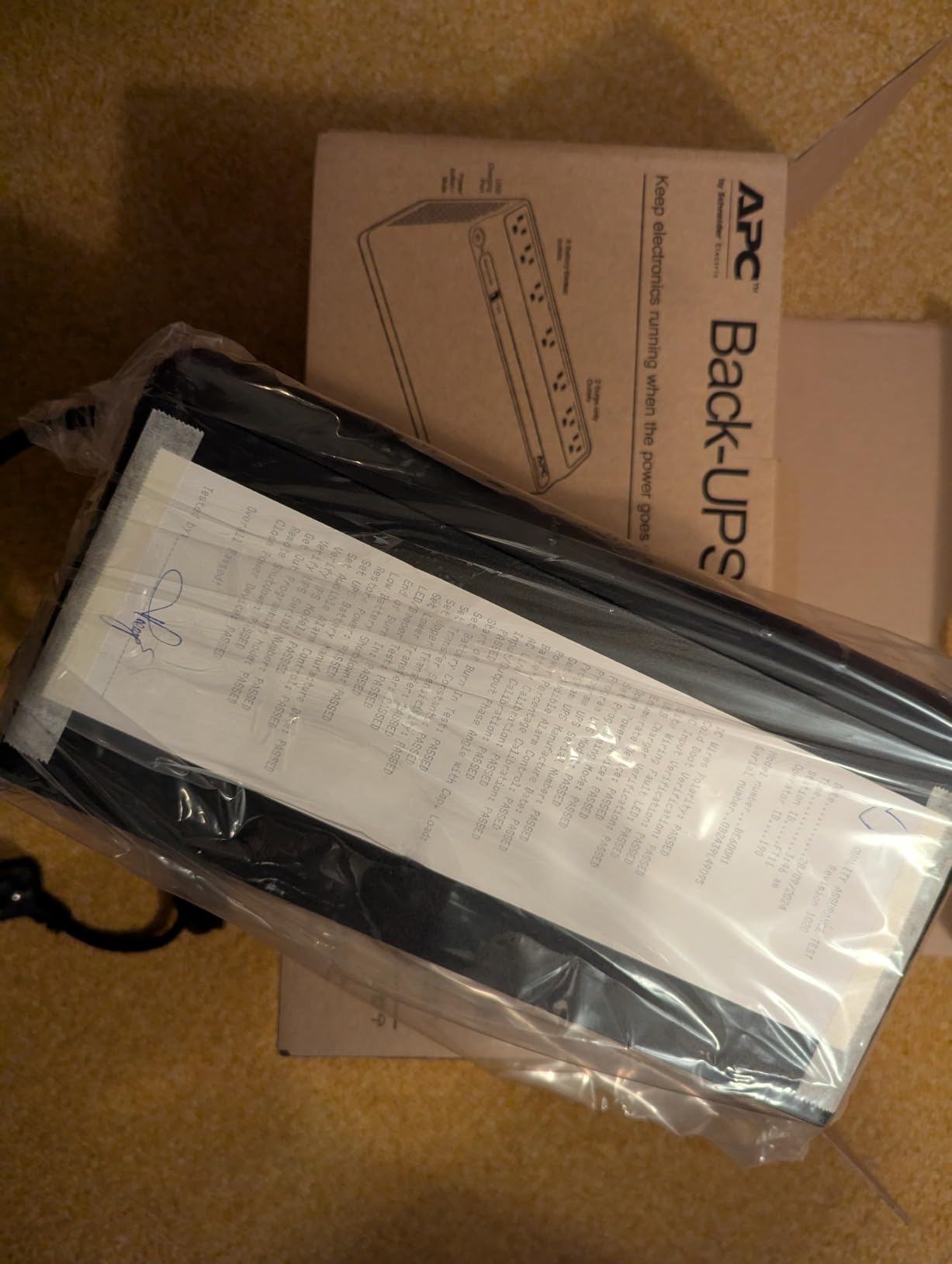 APC UPS Battery Backup Surge Protector, BE650G1, Dataline Protection, Backup Battery Power Supply - Customer Photo 4