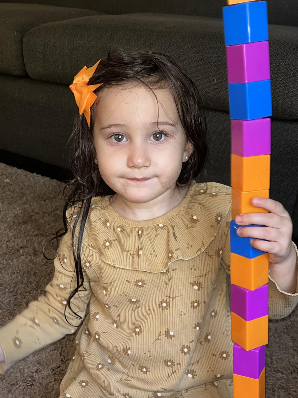 MEGA BLOKS First Builders Toddler Blocks Toys Set, Big Building Bag with 80 Pieces and Storage, Ages 1+ Years - Customer Photo 2