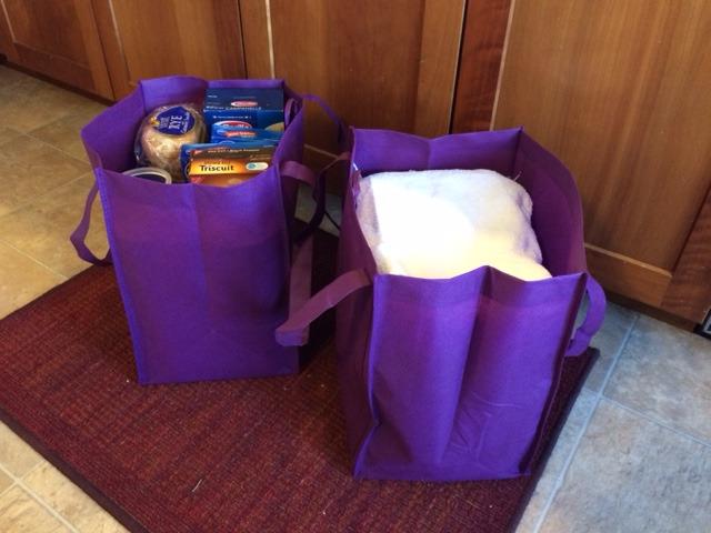 Simply Green Solutions - Reusable Grocery Bags, Wide Tote Bags with 20-Inch Reinforced Handle, Shopping Bags for Groceries, Reusable Gift Bags with Handles, 13 x 15 x 10, Pack of 10, Hunter Green - Customer Photo 1