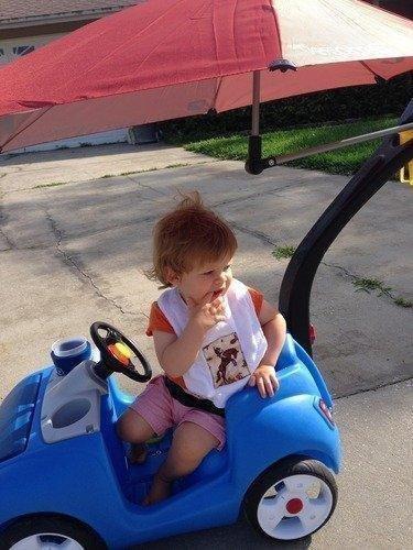 Step2 Whisper Ride II Buggy Kids Push Car, Ride On Toy, Stroller Substitute, Includes Seat Belt & Horn, Made of Durable Plastic, Max Weight 50 lbs., For Toddlers 1.5-4 Years Old, Blue - Customer Photo 1