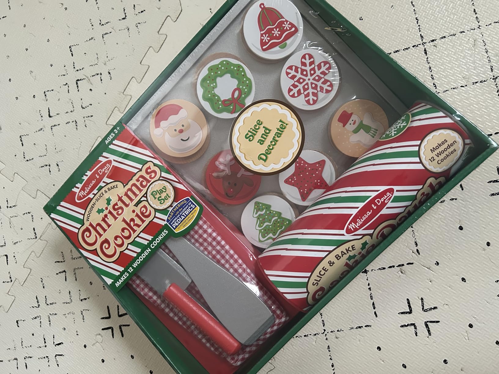 Melissa & Doug Slice and Bake Wooden Christmas Cookie Play Food Set - Customer Photo 4