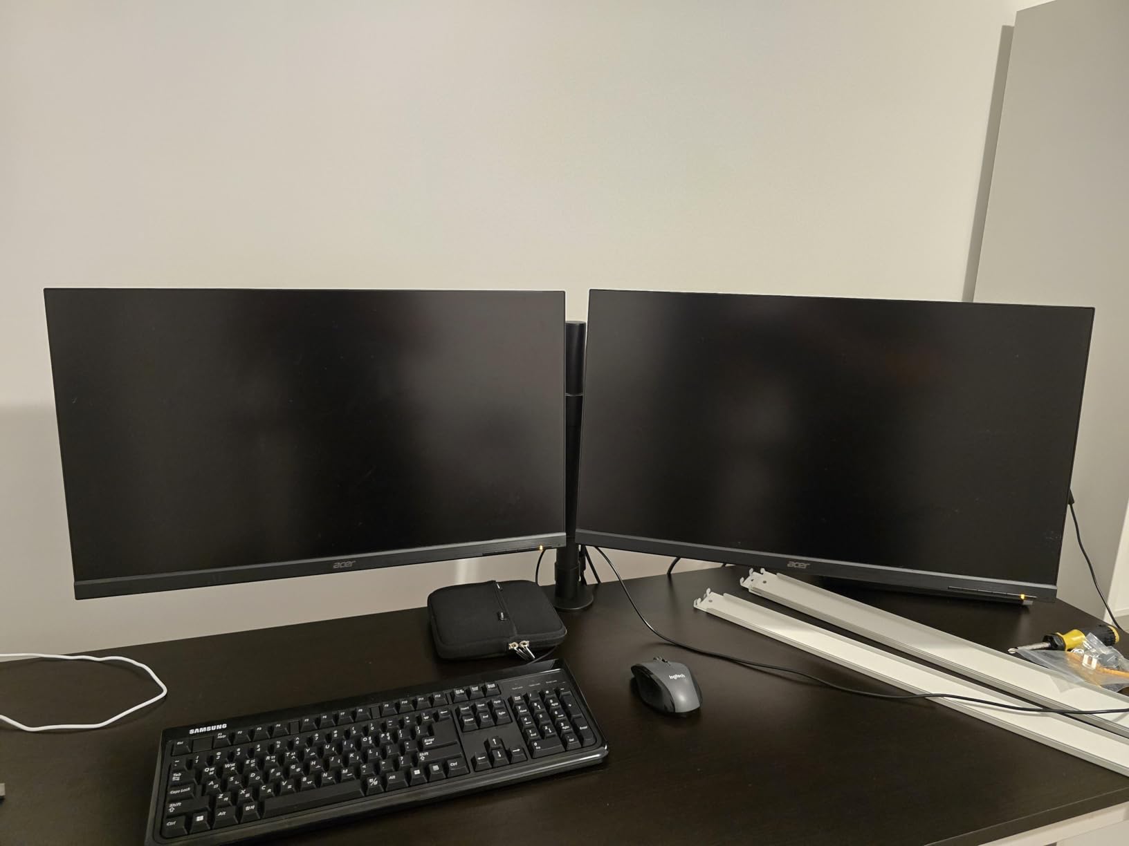 VIVO Dual Monitor Desk Mount, Holds 2 Computer Screens up to 30 inches and 22lbs Each, Heavy Duty Fully Adjustable Steel Stand with C-Clamp and Grommet, Black, STAND-V002 Customer Review VIVO Dual Monitor Desk Mount, Holds 2 Computer Screens up to 30 inches and 22lbs Each, Heavy Duty Fully Adjustable Steel Stand with C-Clamp and Grommet, Black, STAND-V002 - Customer Photo 2