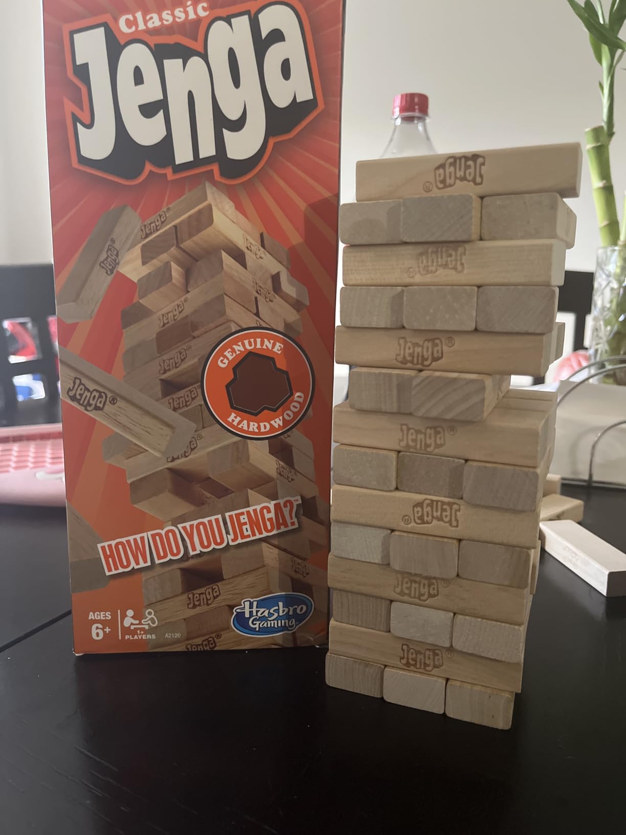 Jenga Game | The Original Wood Block Game with Genuine Hardwood Blocks | Stacking Tower | Ages 6+ | 1 or More Players | Party Games for Kids | Family Games - Customer Photo 2