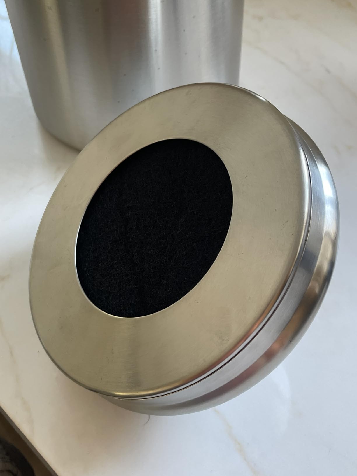 EPICA Countertop Compost Bin Kitchen | 1.3 Gallon | Odorless Composting Bin with Carbon Filters | Indoor Compost Bin with Lid | Stainless Steel Kitchen Composter for Food Scraps & Waste Recycling - Customer Photo 1