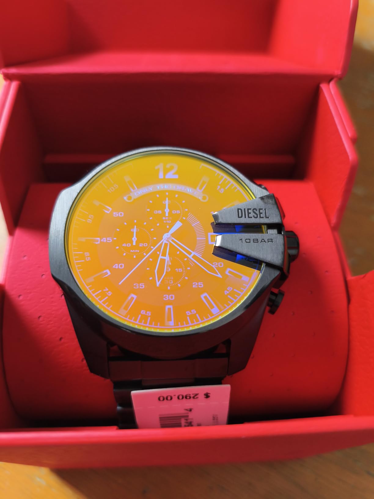 Diesel Men's Mega Chief Stainless Steel Bracelet, Silicone or Leather Band Watch with Analog or Digital Movement - Customer Photo 1