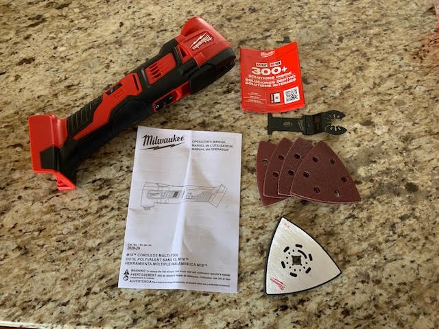 2626-20 M18 18V Lithium Ion Cordless 18,000 OPM Orbiting Multi Tool with Woodcutting Blades and Sanding Pad with Sheets Included (Battery Not Included, Power Tool Only) - Customer Photo 2
