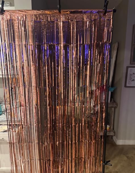 EMART Backdrop Stand 10x7ft(WxH) Photo Studio Adjustable Background Stand Support kit with 2 Crossbars, 8 Clamps, 2 Sandbags and Carry Bag for Parties, Events Decoration, Wedding, Photography - Customer Photo 1