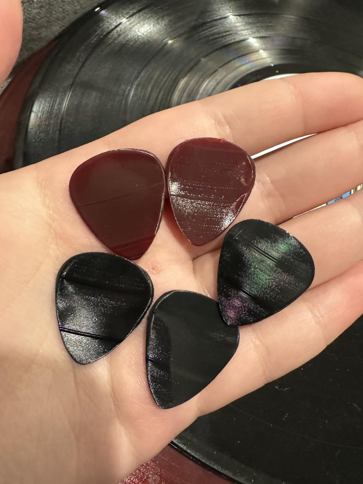 Pick-a-Palooza DIY Guitar Pick Punch - The Premium Guitar Pick Maker and a Leather Key Chain Pick Holder - Gift Pack - Blue - Customer Photo 2