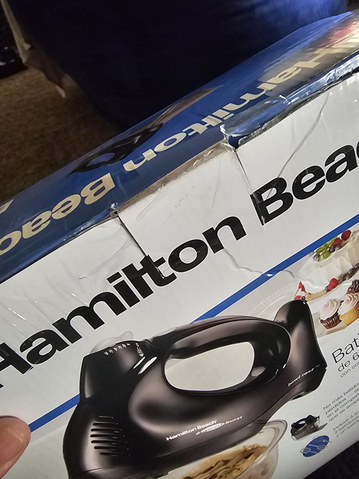 Hamilton Beach Power Deluxe 6-Speed Electric Hand Mixer with Snap-On Storage Case, QuickBurst, Beaters, Whisk, Powerful 250 Watt Motor, Bowl Rest, Black (62692) Customer Review Hamilton Beach Power Deluxe 6-Speed Electric Hand Mixer with Snap-On Storage Case, QuickBurst, Beaters, Whisk, Powerful 250 Watt Motor, Bowl Rest, Black (62692) - Customer Photo 4