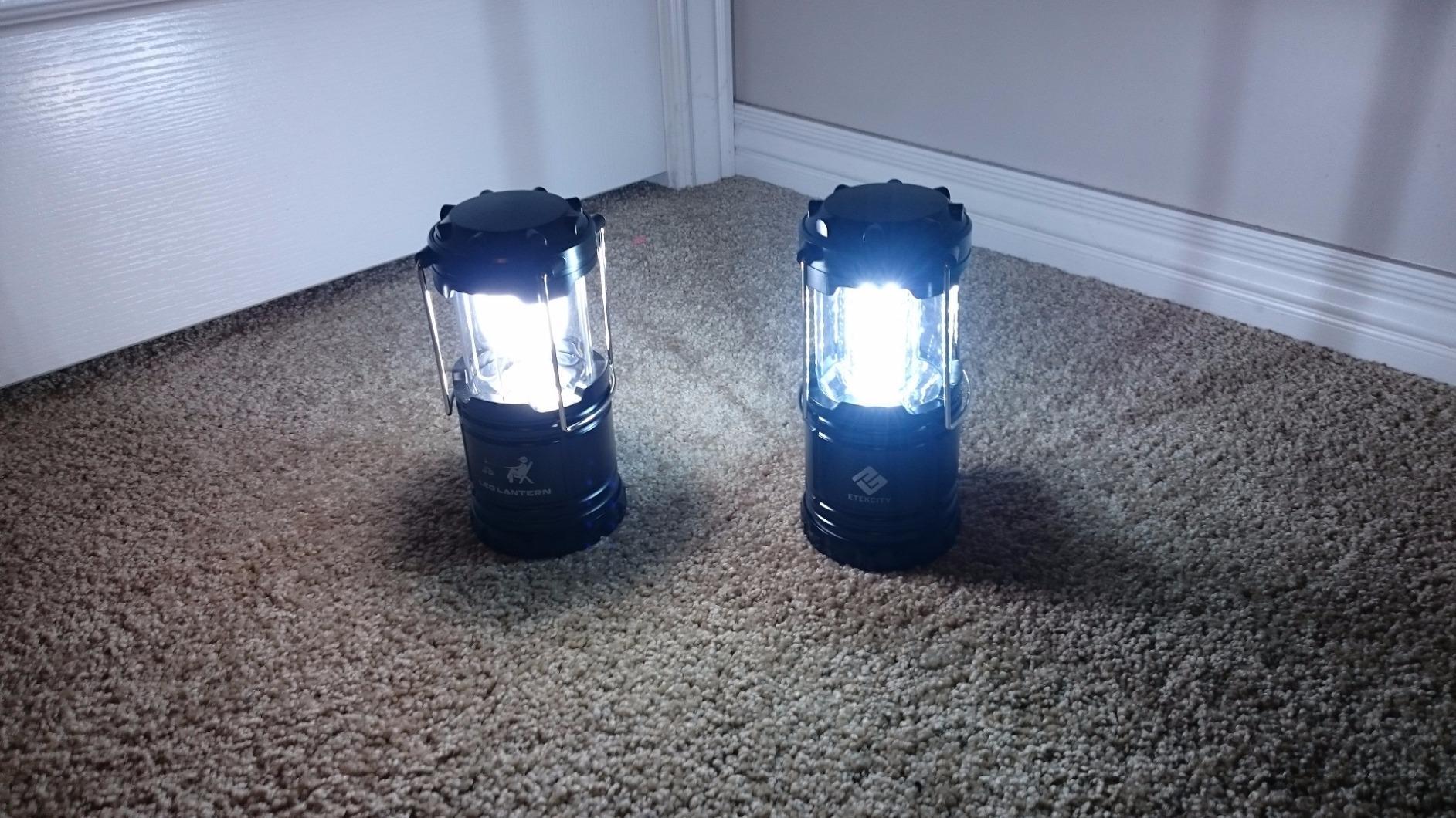 Etekcity Lantern Camping Essentials Lights, Led Flashlight for Power Outages, Survival Gear and Supplies for Emergency, Hurricane Preparedness Items , Battery Operated Lamp, 2 Pack, Black - Customer Photo 1