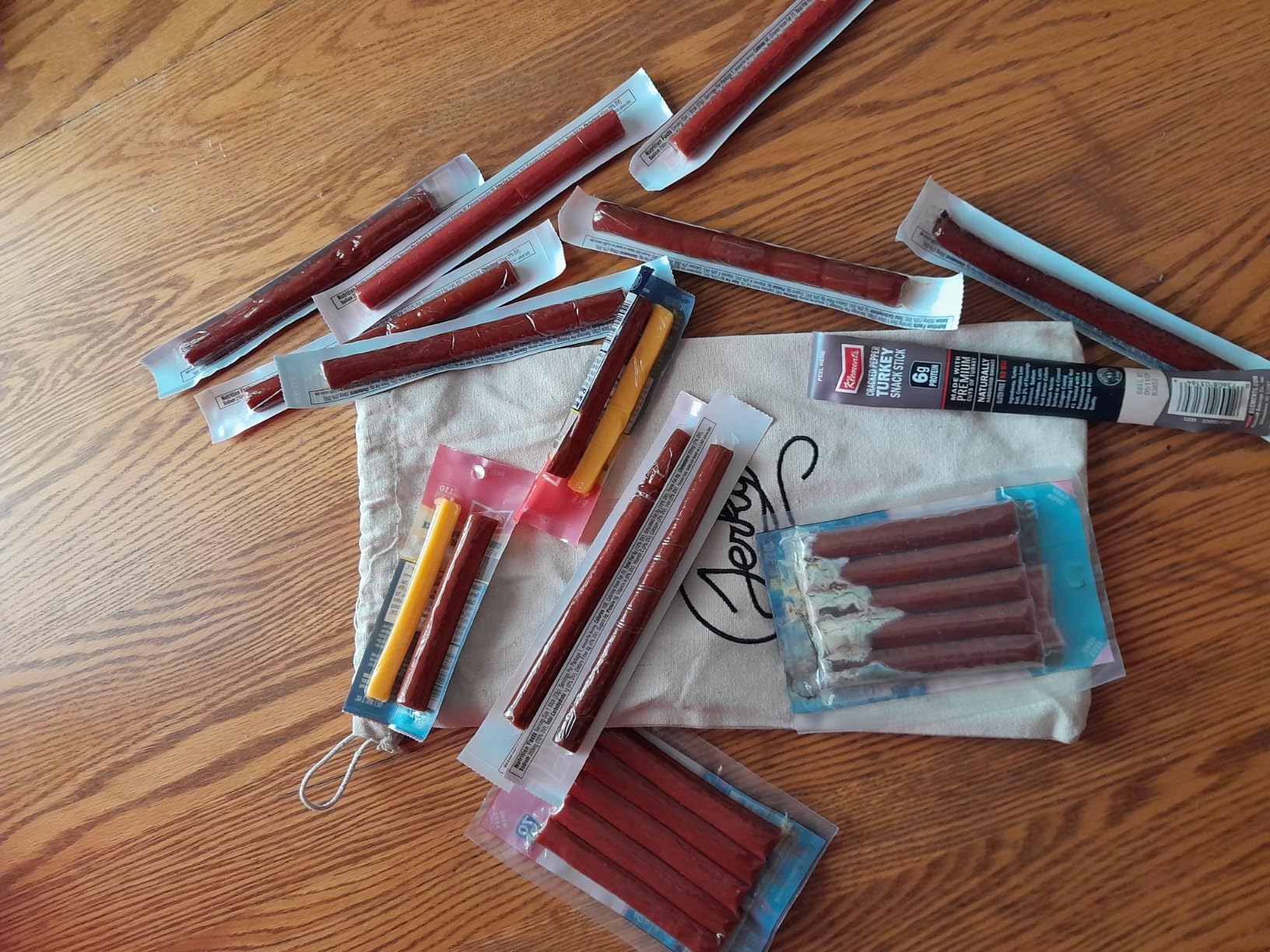 Jerky.com Gift Bag for Men | 26 Piece Meat Sticks Gift Basket with Beef Sticks, Pork, Turkey, Ham & Cheese Sticks | High Protein Snack Variety Pack | Christmas Gifts | Beef Jerky Gifts for Men - Customer Photo 1