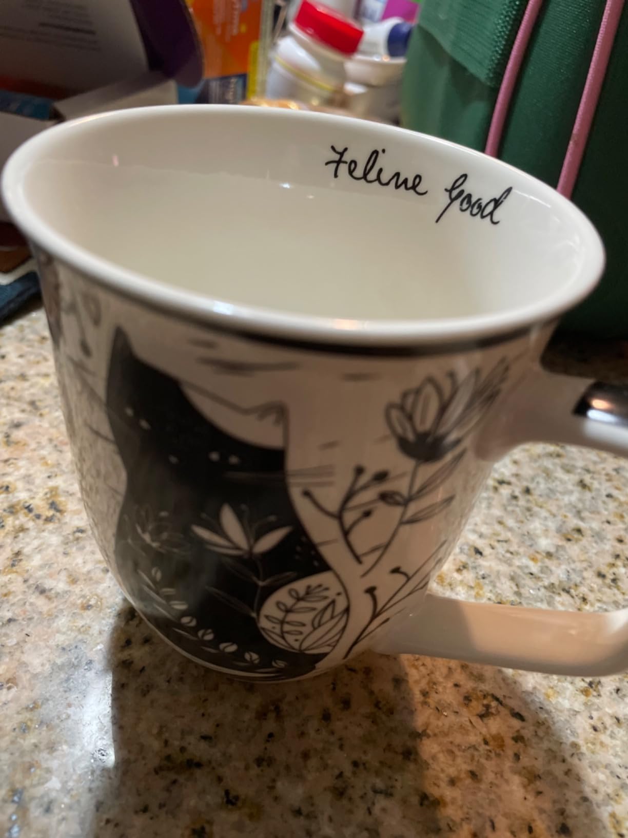 Karma Gifts 16 oz Black and White Boho Mug Mermaid - Cute Coffee and Tea Mug - Ceramic Coffee Mugs for Women and Men - Customer Photo 4