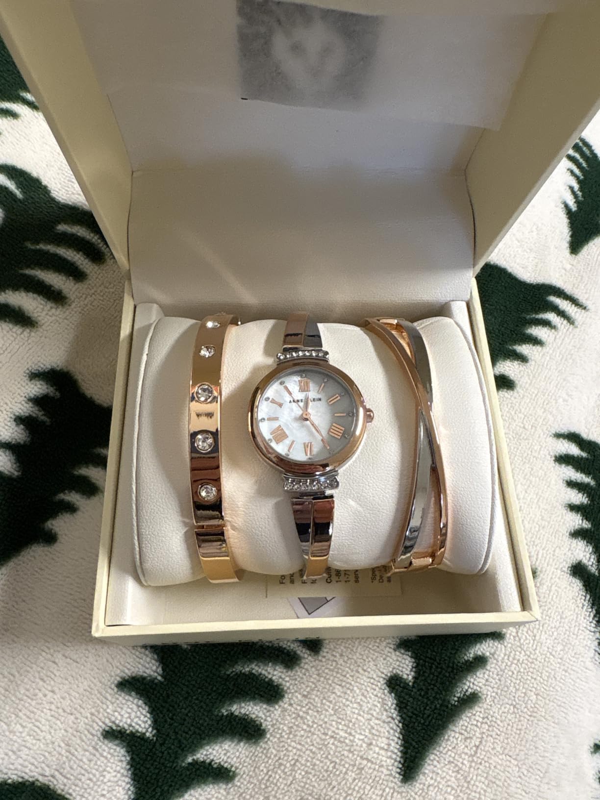Anne Klein Women's Premium Crystal Accented Bangle Watch Set, AK/2245 - Customer Photo 1