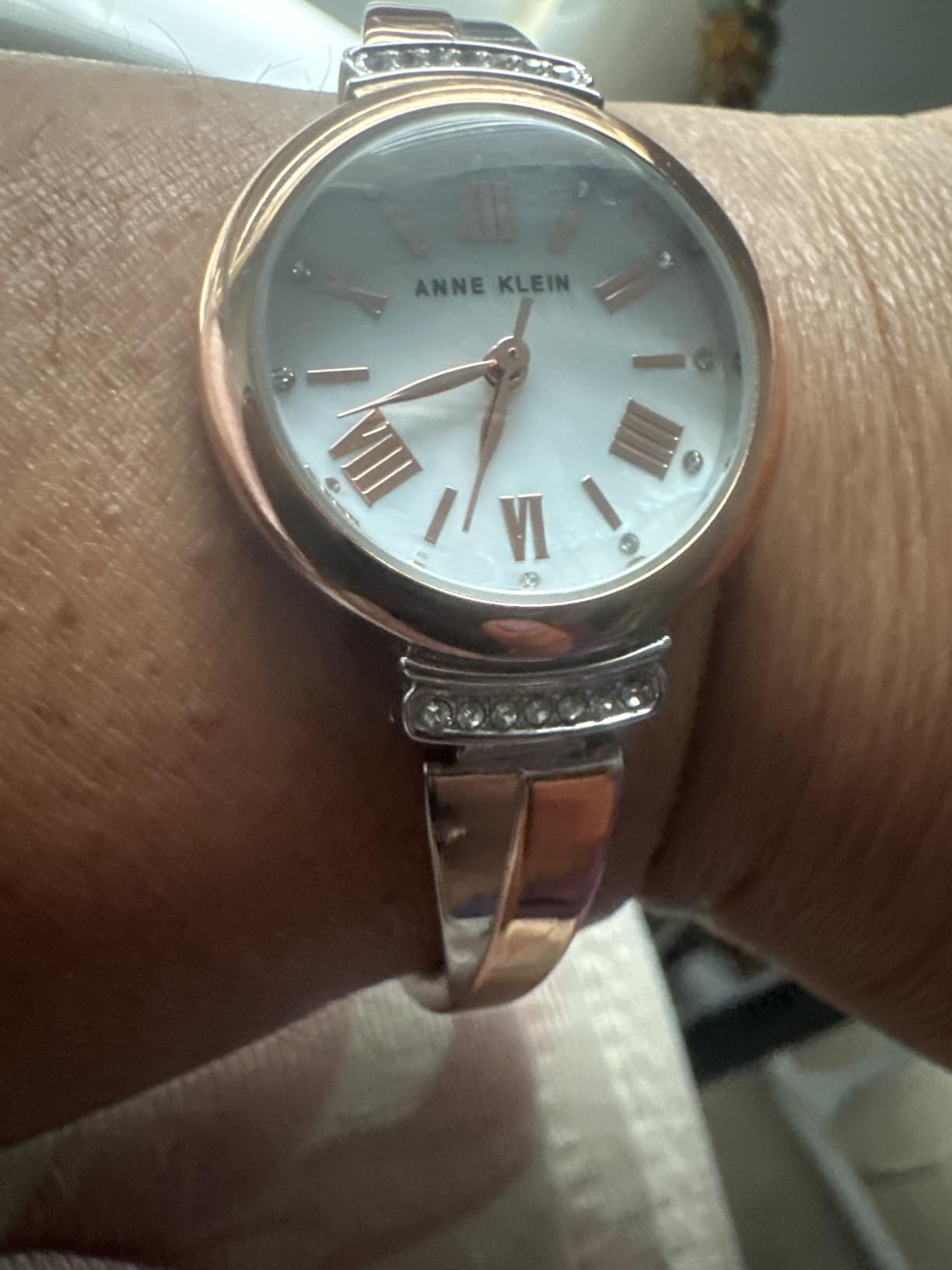 Anne Klein Women's Premium Crystal Accented Bangle Watch Set, AK/2245 - Customer Photo 2