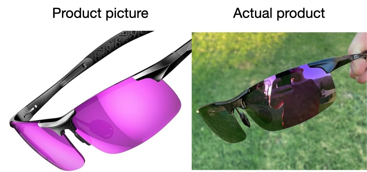 ATTCL Polarized Sunglasses Men Sports: UV Protection Anti Glare Wrap Around Lightweight Metal Driving Fishing Golf Running Customer Review ATTCL Polarized Sunglasses Men Sports: UV Protection Anti Glare Wrap Around Lightweight Metal Driving Fishing Golf Running - Customer Photo 3
