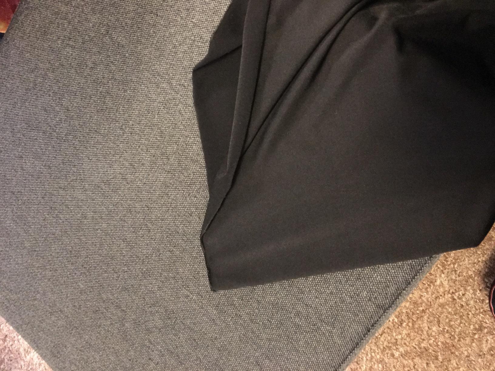 BIRDROCK HOME Folding Storage Ottoman - Upholstered - 16 x 16 - Linen - Strong and Sturdy - Quick and Easy Assembly - Foot Stool - Black - Customer Photo 1