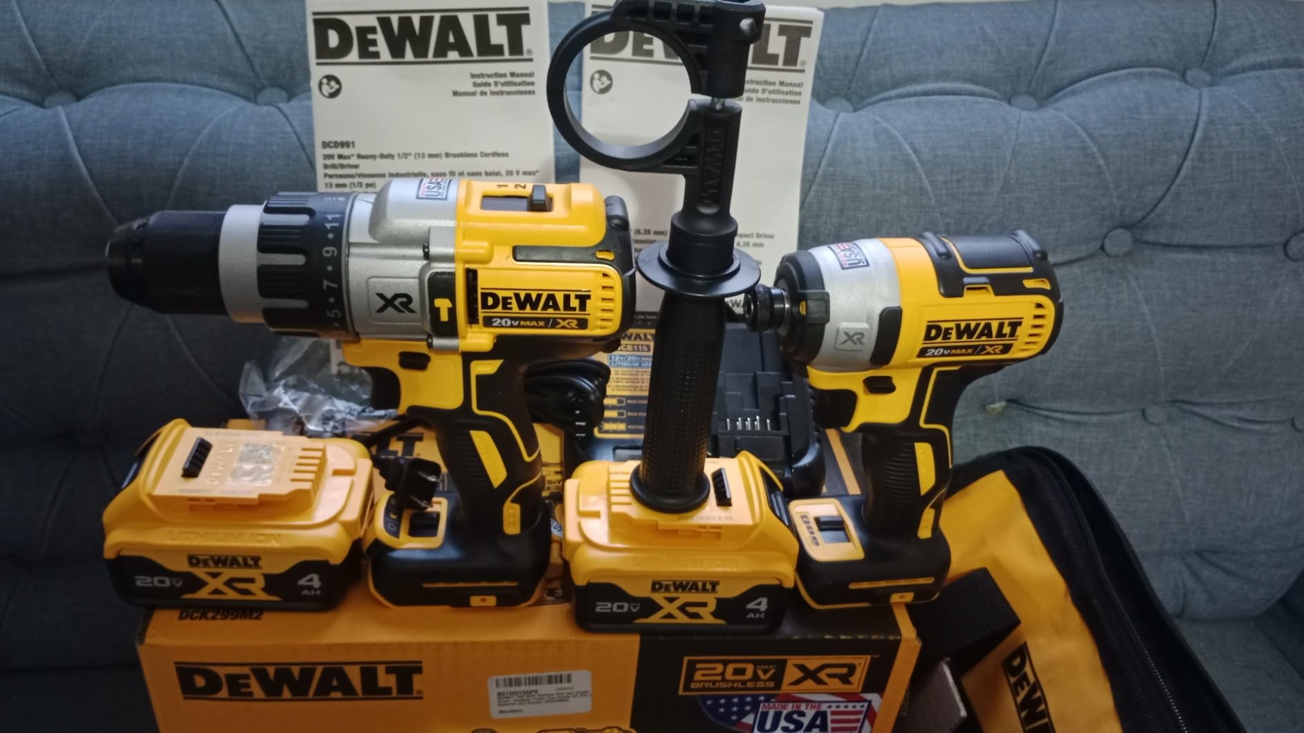DEWALT 20V MAX Hammer Drill and Impact Driver, Cordless Power Tool Combo Kit with 2 Batteries and Charger (DCK299M2) - Customer Photo 2