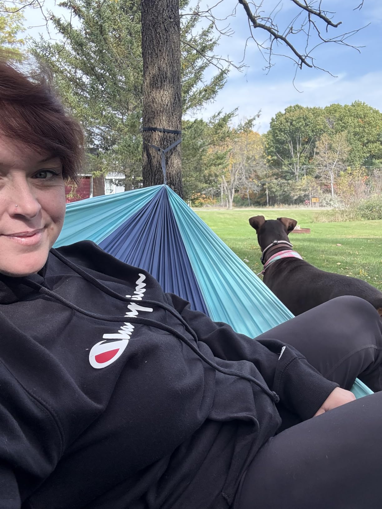 Wise Owl Outfitters Camping Hammock – 500lbs Portable Hammock with Tree Straps - Travel, Backpacking, Hiking, Outdoors Camping Gear - Single or Double - Customer Photo 1