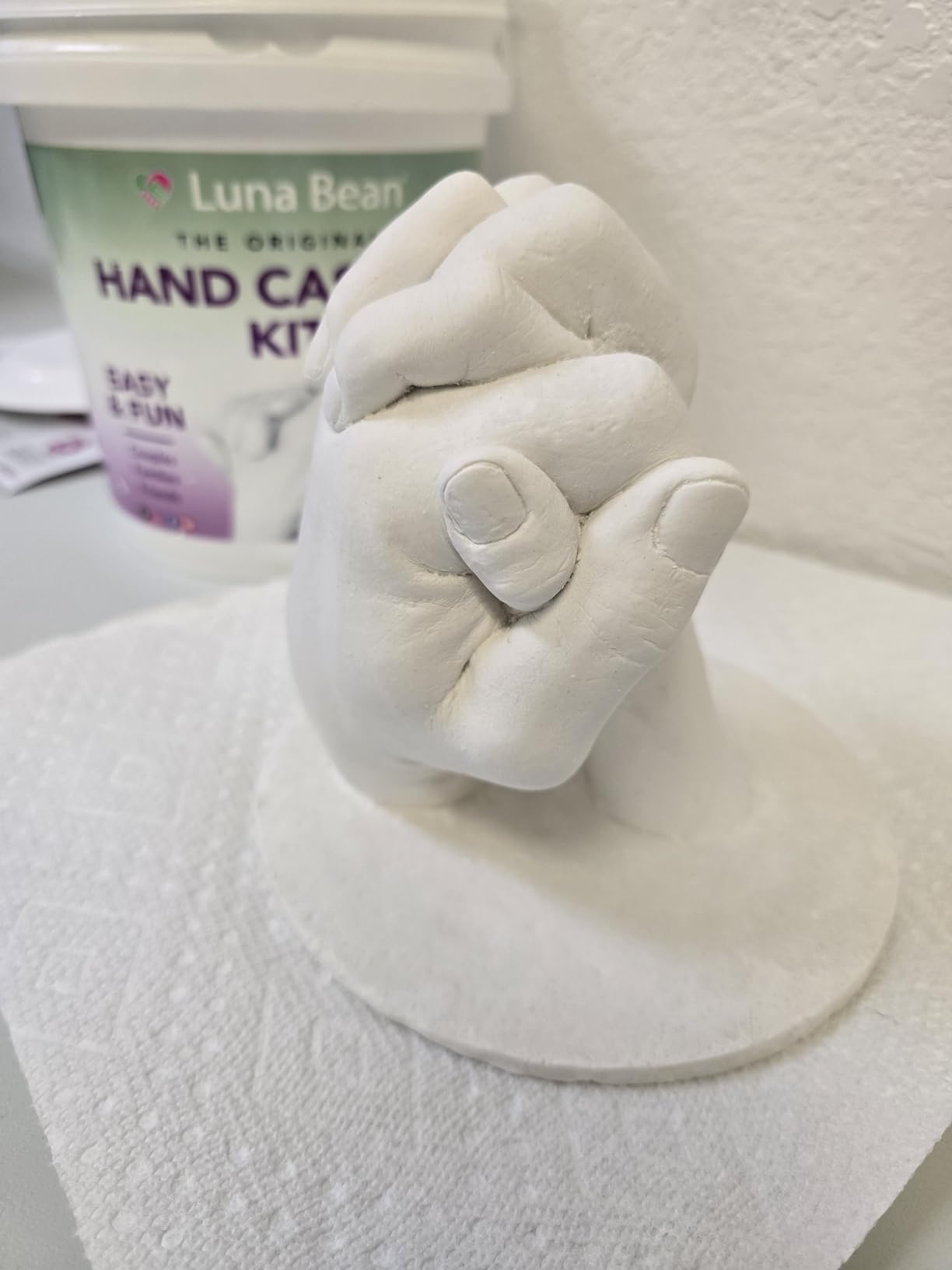 Luna Bean Hand Casting Kit – The Original Hand Mold Kit for Couples – Christmas Gifts for Women, Bridal Shower, Wedding, Engagement Gifts Her Him Anniversary Men Mom Wife Husband Boyfriend Girlfriend - Customer Photo 2