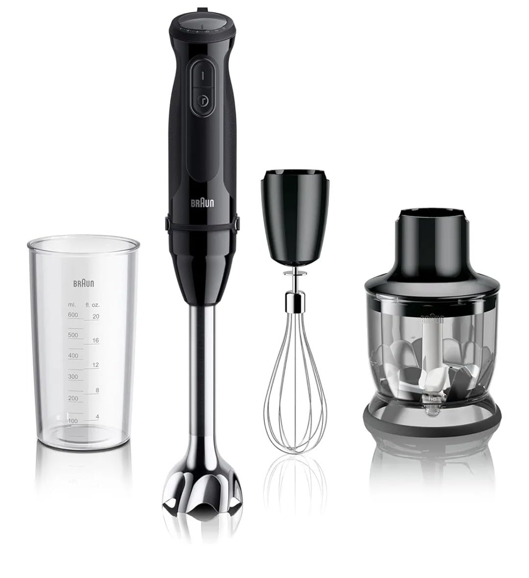 Braun MultiQuick 5 Immersion Hand Blender with Dual Speed + Turbo and Patented Technology, 350W - Includes Beaker and Whisk, Black, MQ505 - Customer Photo 1