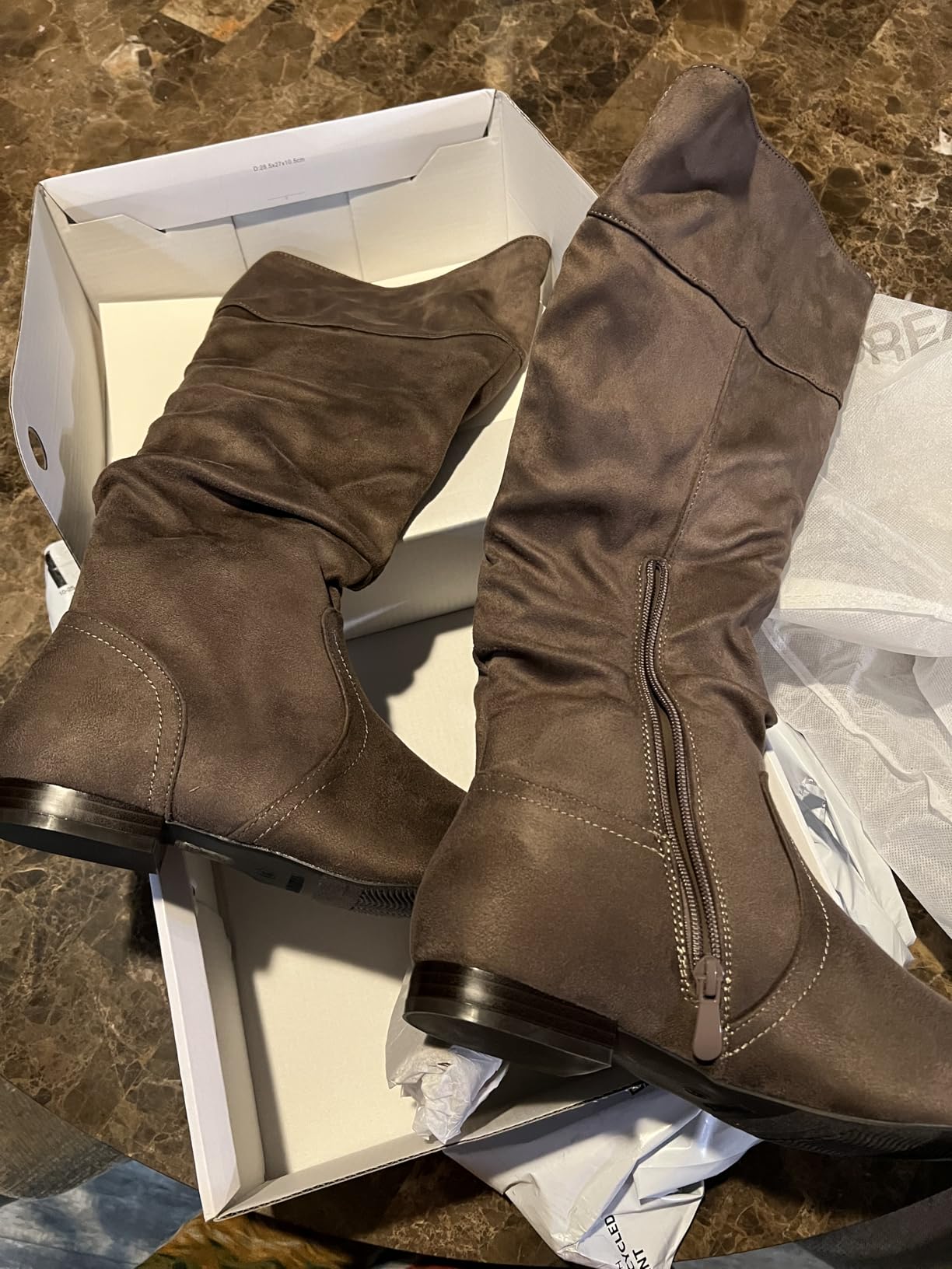 DREAM PAIRS Women's Knee High Pull On Fall Weather Winter Boots - Customer Photo 1