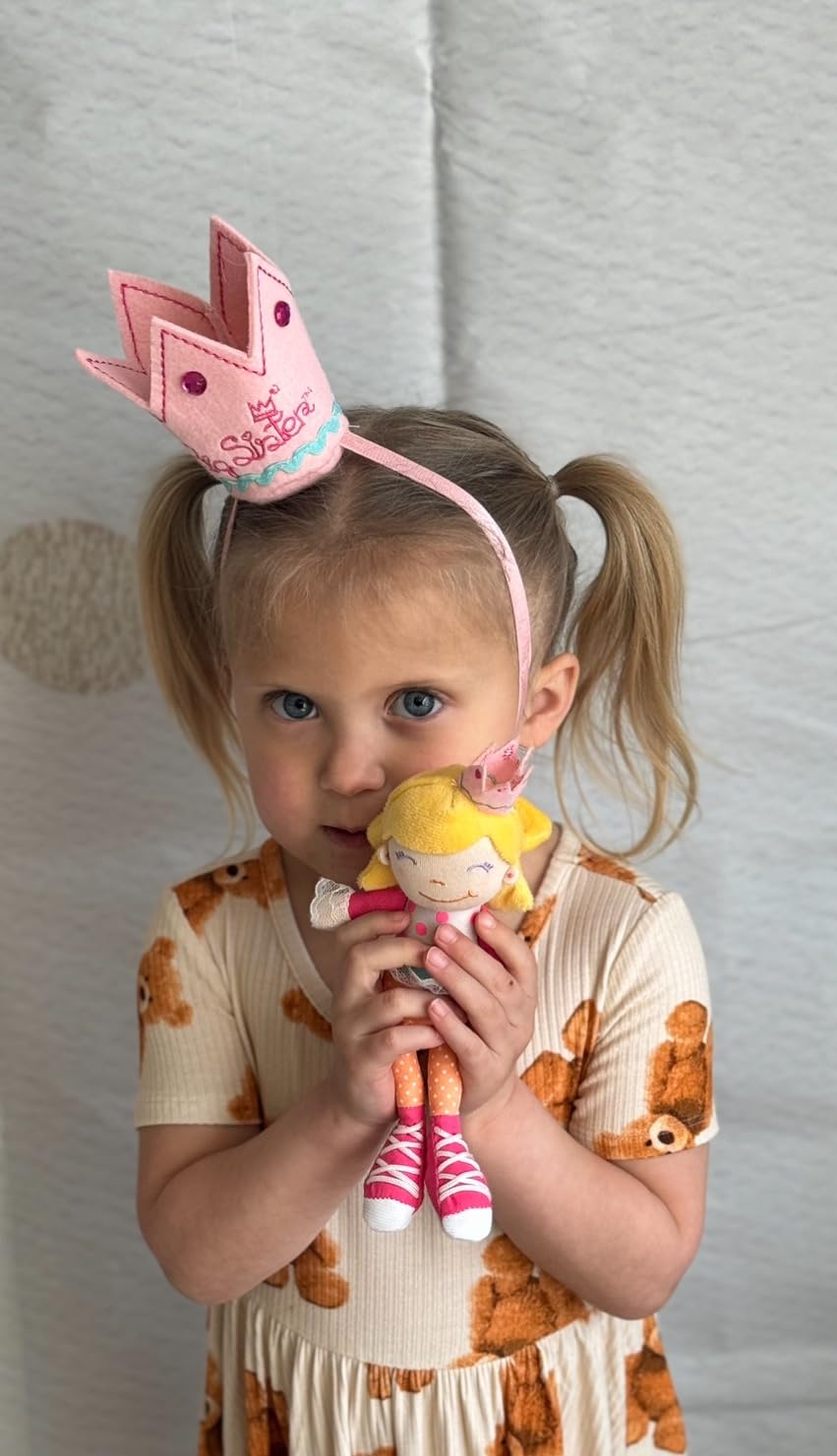 Tickle & Main Big Sister Gift Set - 3-Piece Kit, Multicolor - Includes I Hereby Crown You Storybook & 8-Inch Cloth Doll with Adjustable Felt Crown - Big Sister Gifts for Girls - Customer Photo 3