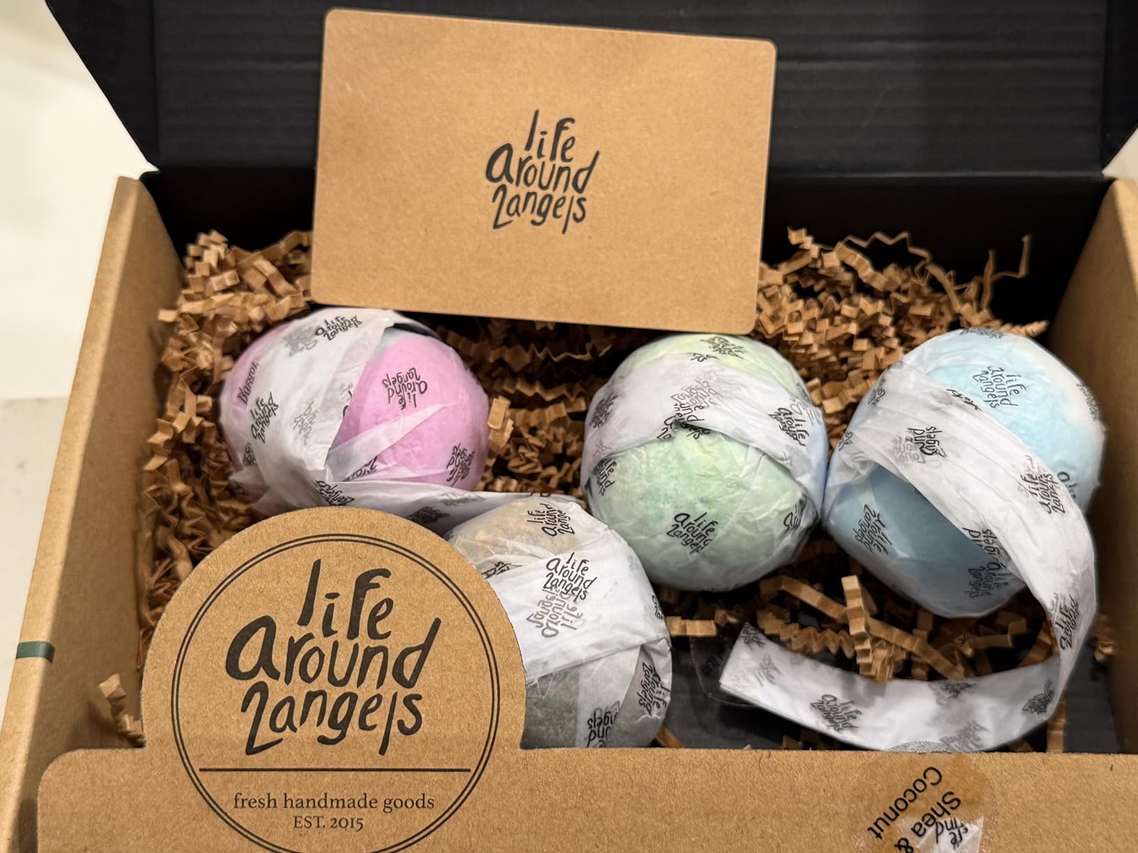 LifeAround2Angels Bath Bombs Gift Set 12 USA made Fizzies, Shea & Coco Butter Dry Skin Moisturize, Perfect for Bubble Spa Bath. Handmade Birthday Mothers day Gifts idea For Her/Him, wife, girlfriend - Customer Photo 1