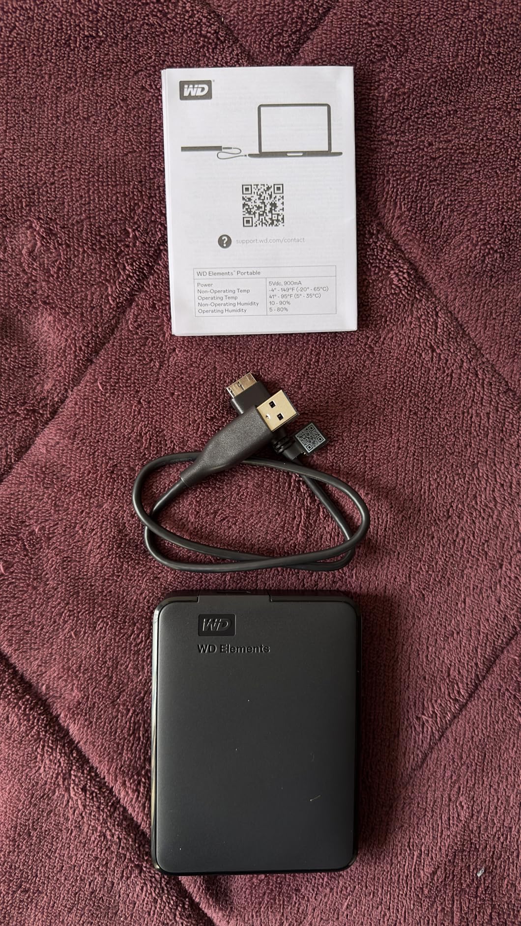 WD 2TB Elements Portable External Hard Drive for Windows, USB 3.2 Gen 1/USB 3.0 for PC & Mac, Plug and Play Ready - WDBU6Y0020BBK-WESN - Customer Photo 4