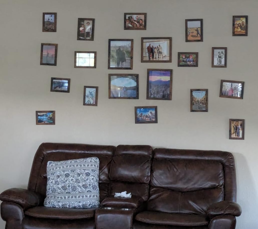 SONGMICS Picture Frames, Collage Picture Frames Set of 10, Two 8x10, Four 5x7, Four 4x6, Photo Frame for Wall Gallery Decor, Table Display, Christmas Gift, Black - Customer Photo 4