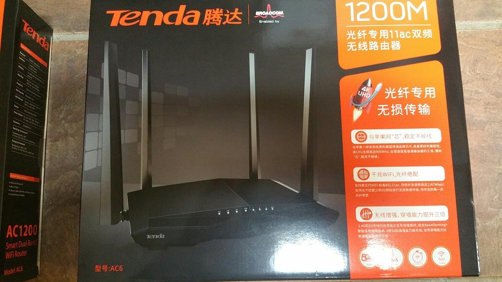 Tenda AC1200 Smart WiFi Router, High Speed Dual Band Wireless Internet Router with Smart APP, 4 x 100 Mbps Fast Ethernet Ports, Supports Guest WiFi, Access Point Mode, IPv6 and Parental Controls(AC6) - Customer Photo 3
