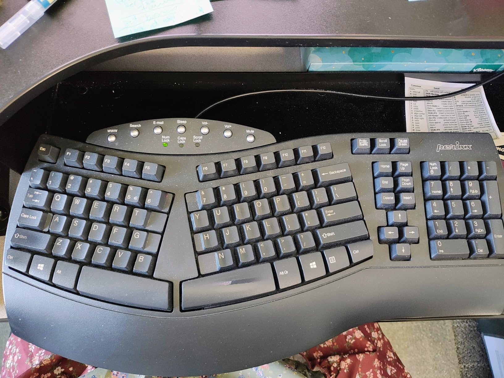 Perixx PERIBOARD-512B Wired Ergonomic Keyboard - Split Keyboard, Wrist Rest, Natural Typing - Wired USB Connectivity - US English - Black Customer Review Perixx PERIBOARD-512B Wired Ergonomic Keyboard - Split Keyboard, Wrist Rest, Natural Typing - Wired USB Connectivity - US English - Black - Customer Photo 1