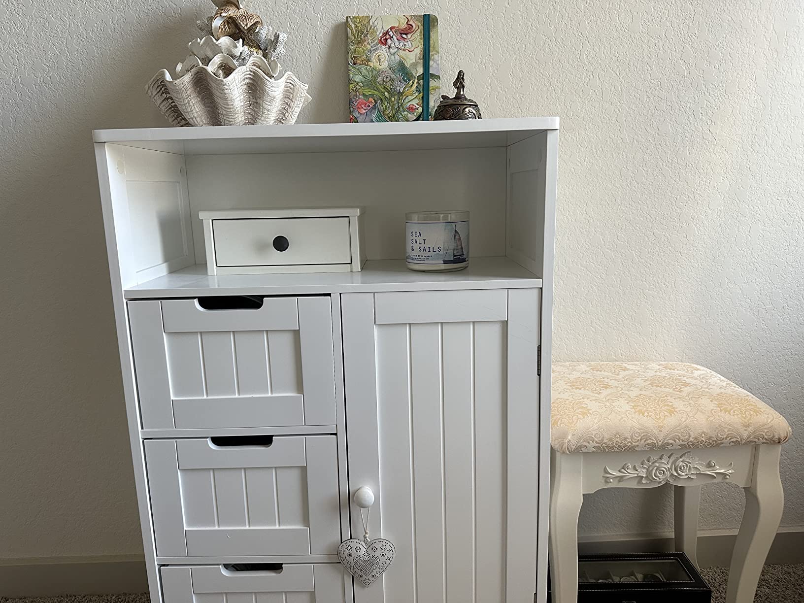 SUMMIT COLLECTION Decorative Art Nouveau Style Sirens of The Sea Mermaid Holding Hand Over Chest Praying Mermaid Fantasy Resin Jewelry Trinket Box 3.25 Inch Tall Faux Bronze - Customer Photo 3