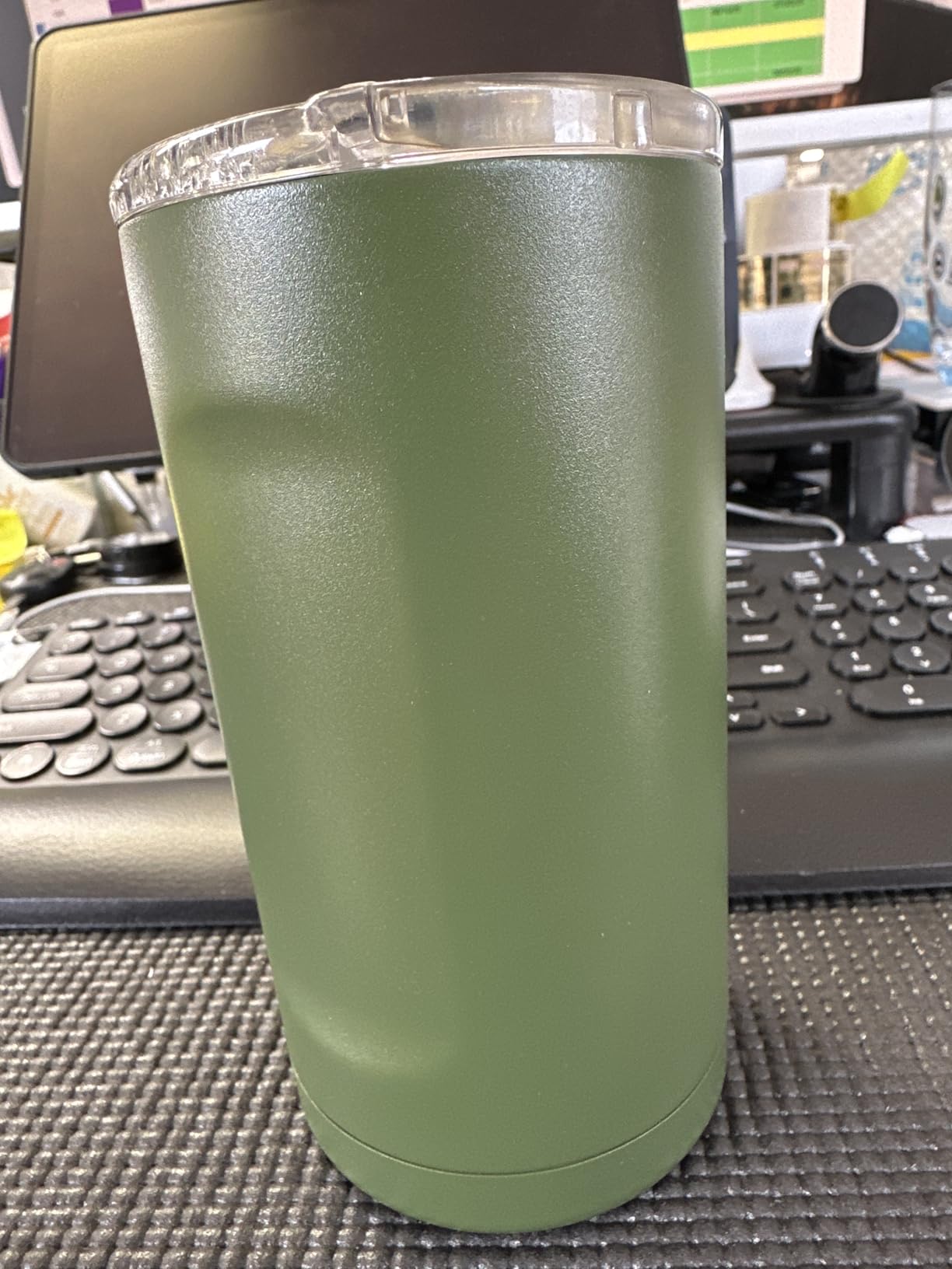 BrüMate Hopsulator Trio 3-in-1 Insulated Can Cooler for 12oz / 16oz Cans + 100% Leak Proof Tumbler with Lid | Insulated for Beer, Soda, and Energy Drinks (OD Green) - Customer Photo 1