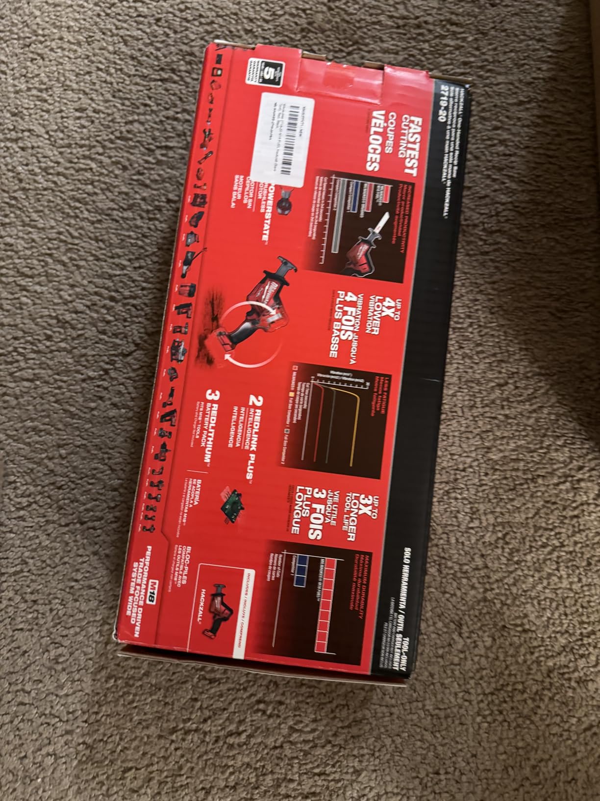 2719-20 M18 FUEL Hackzall (Bare Tool), Red, Black - Customer Photo 1