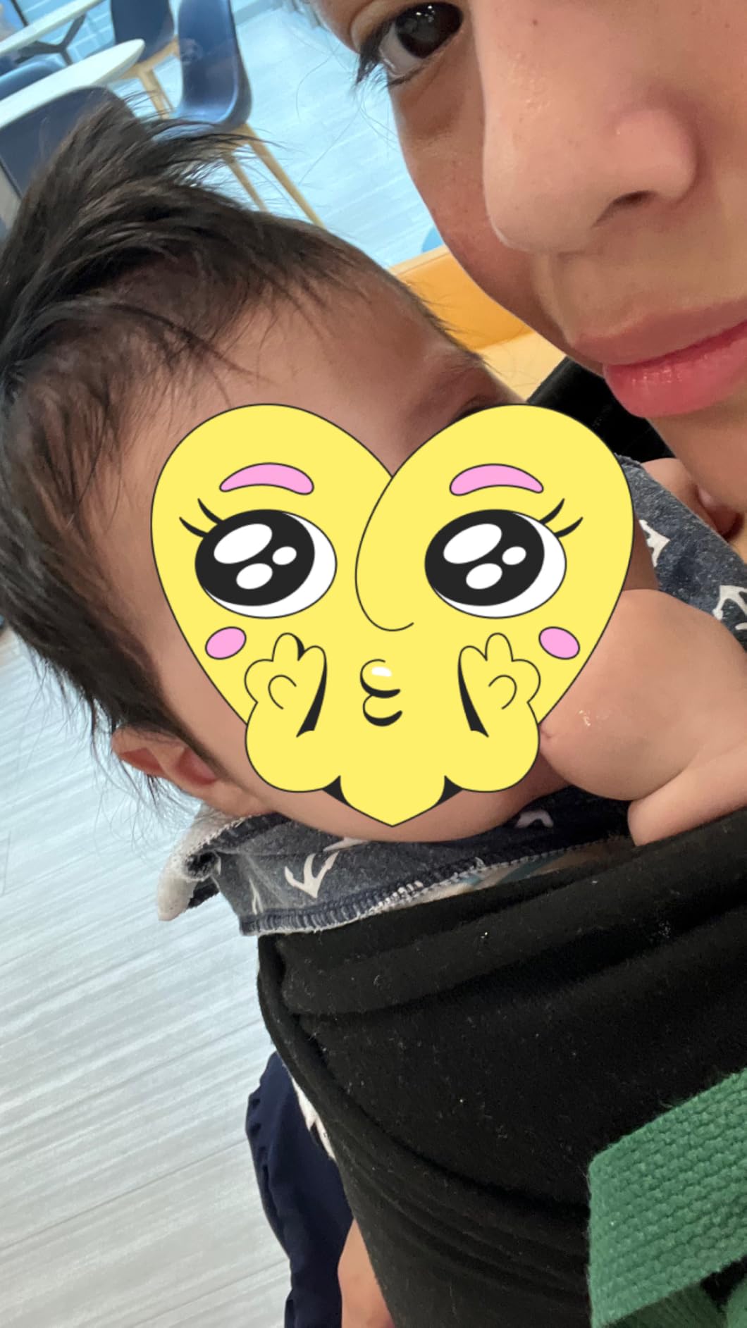 KeaBabies Baby Wrap Carrier - All in 1 Original Baby Carrier Newborn to Toddler Sling, Easy to Wear, Hands Free Bonding, Lightweight, Breathable Infant Wraps (Trendy Black) Customer Review KeaBabies Baby Wrap Carrier - All in 1 Original Baby Carrier Newborn to Toddler Sling, Easy to Wear, Hands Free Bonding, Lightweight, Breathable Infant Wraps (Trendy Black) - Customer Photo 1