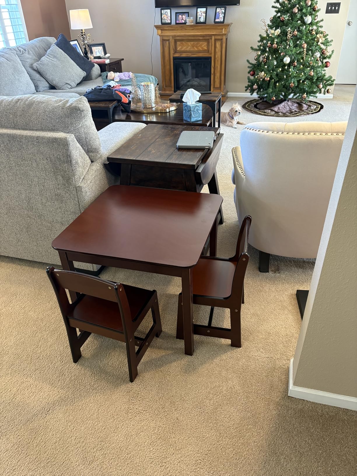 Delta Children MySize Kids Wood Table and Chair Set (2 Chairs Included) - Ideal for Arts & Crafts, Snack Time, & More - Greenguard Gold Certified, Bianca White, 3 Piece Set Customer Review Delta Children MySize Kids Wood Table and Chair Set (2 Chairs Included) - Ideal for Arts & Crafts, Snack Time, & More - Greenguard Gold Certified, Bianca White, 3 Piece Set - Customer Photo 4