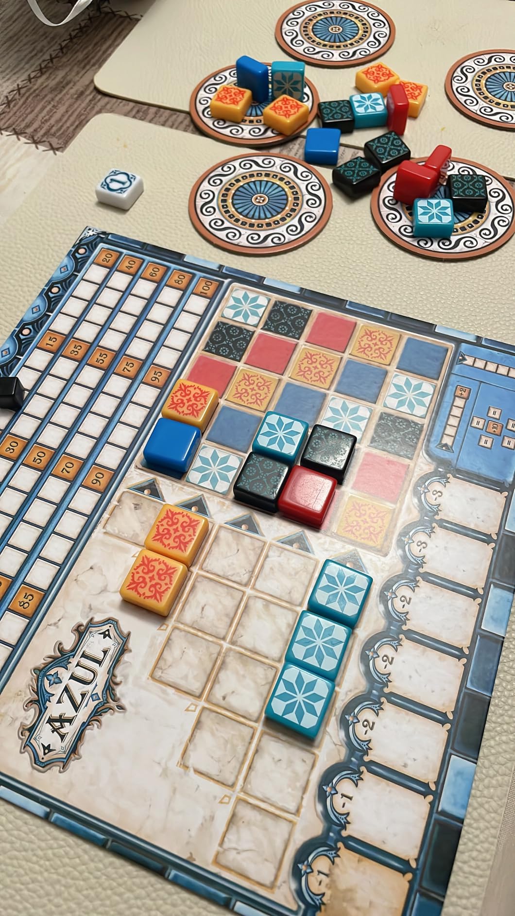 Asmodee Azul Board Game - Award-Winning Tile-Placement Strategy Game, Beautiful Mosaic Art, Family Fun for Kids & Adults, Ages 8+, 2-4 Players, 30-45 Minute Playtime - Customer Photo 2