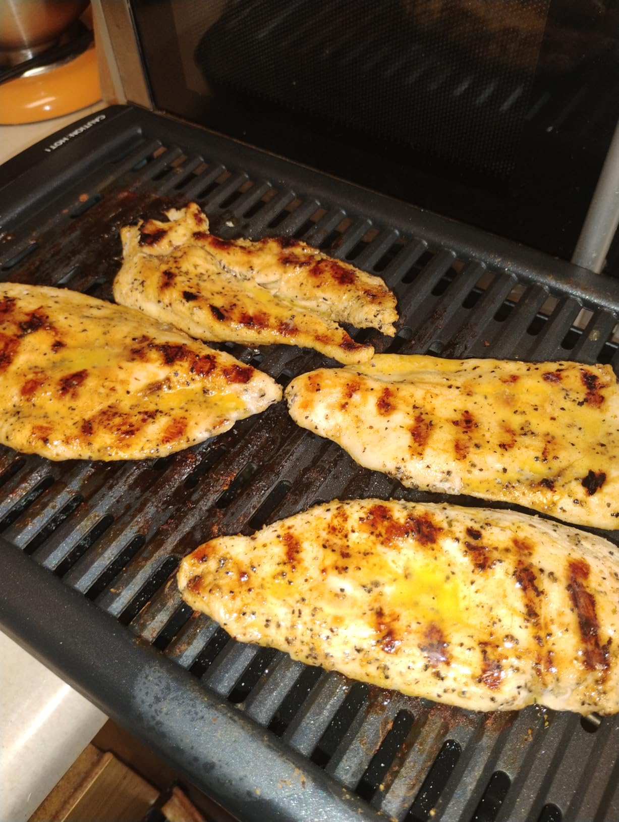 Chefman Electric Smokeless Indoor Grill w/ Non-Stick Cooking Surface & Adjustable Temperature Knob from Warm to Sear for Customized BBQing, Dishwasher Safe Removable Water Tray, Black - Customer Photo 2