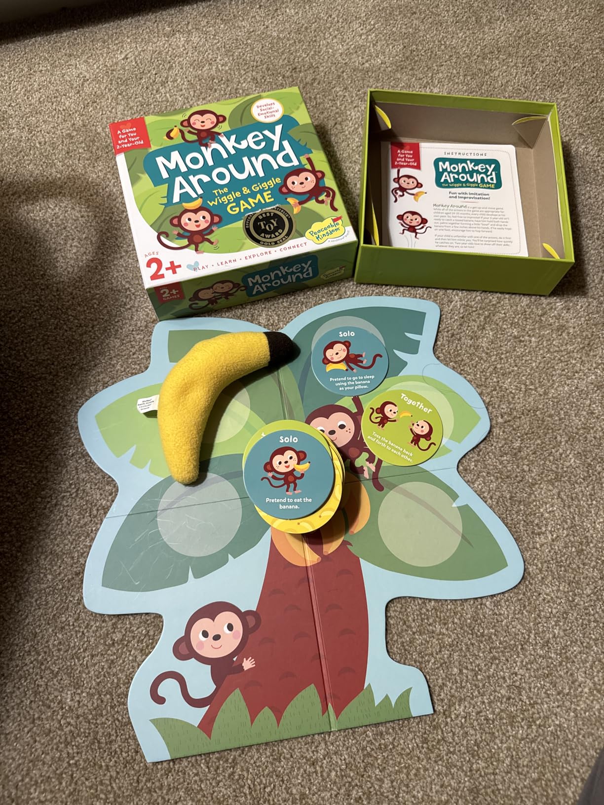 Peaceable Kingdom Monkey Around First Game for Toddlers Interactive play with Parent Ages 2+ - Customer Photo 1