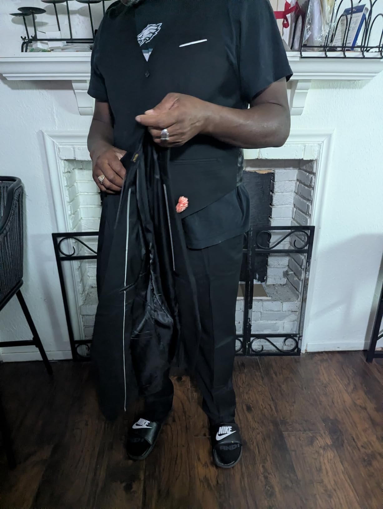 Men's Slim Fit Suit One Button 3-Piece Blazer Dress Business Wedding Party Jacket Vest & Pant - Customer Photo 2