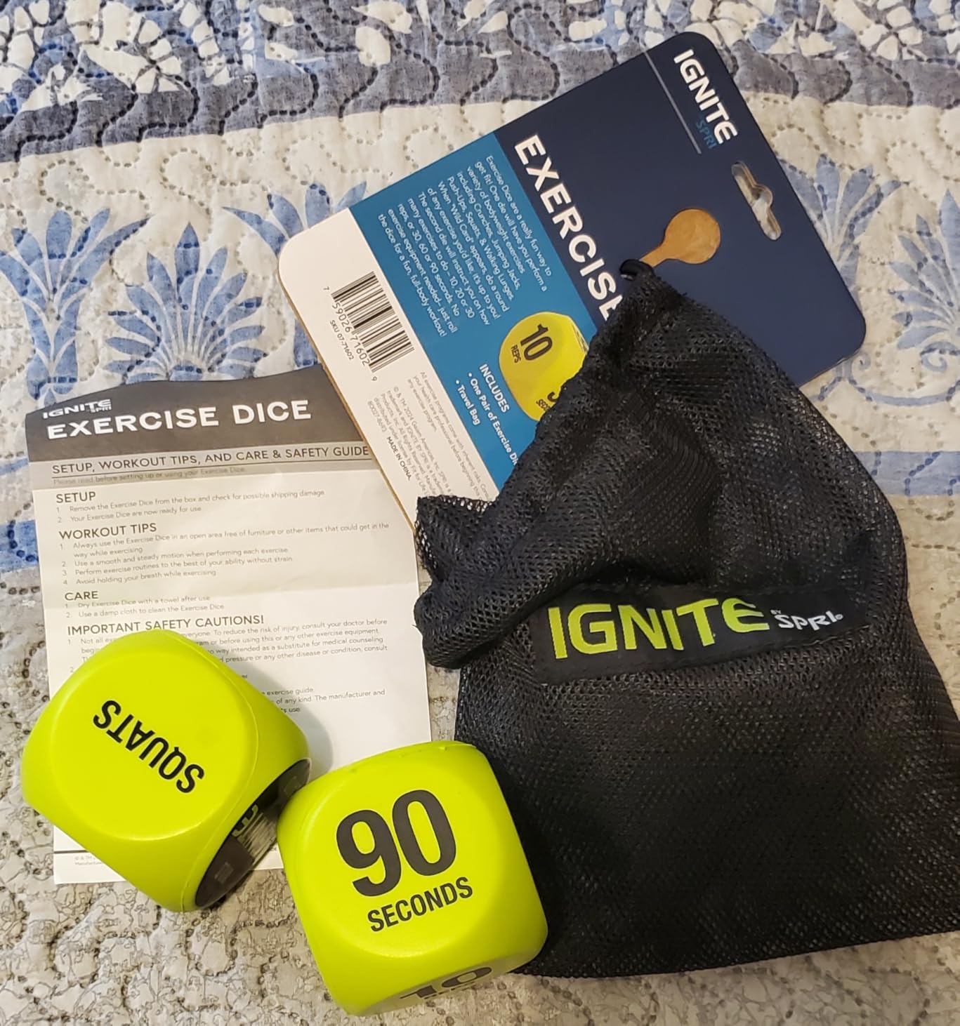 SPRI Exercise Dice (6-Sided) - Game for Group Fitness & Exercise Classes - Includes Push Ups, Squats, Lunges, Jumping Jacks, Crunches & Wildcard - Customer Photo 1