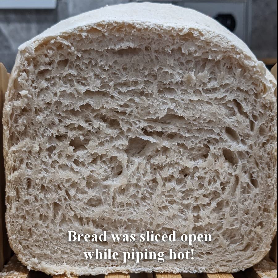 KBS Pro 710W Bread Maker, 2LB 17-in-1 Automatic Bread Machine with Healthy Ceramic Pan, Nut Dispenser, Tempered Glass Touch Panel, Stainless Steel Housing,3 Crust Colors, 15H Timer&Keep-Warm, Recipe - Customer Photo 2