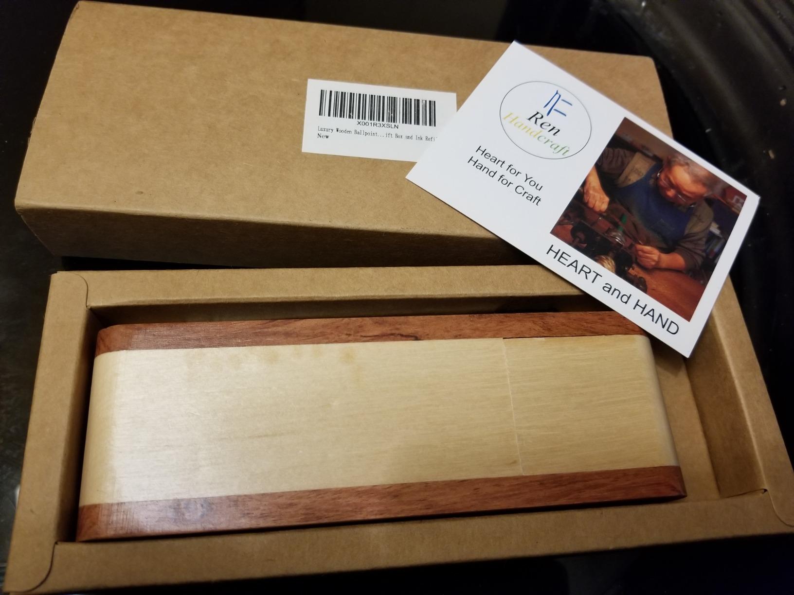 Luxury Wooden Ballpoint Pen Gift Set with Business Pen Case Display, Nice Writing Pen with Box and Gel Ink Refills Fancy Business Wood Pens Stand for Men Women Designer Cool Executive Pen - Customer Photo 3