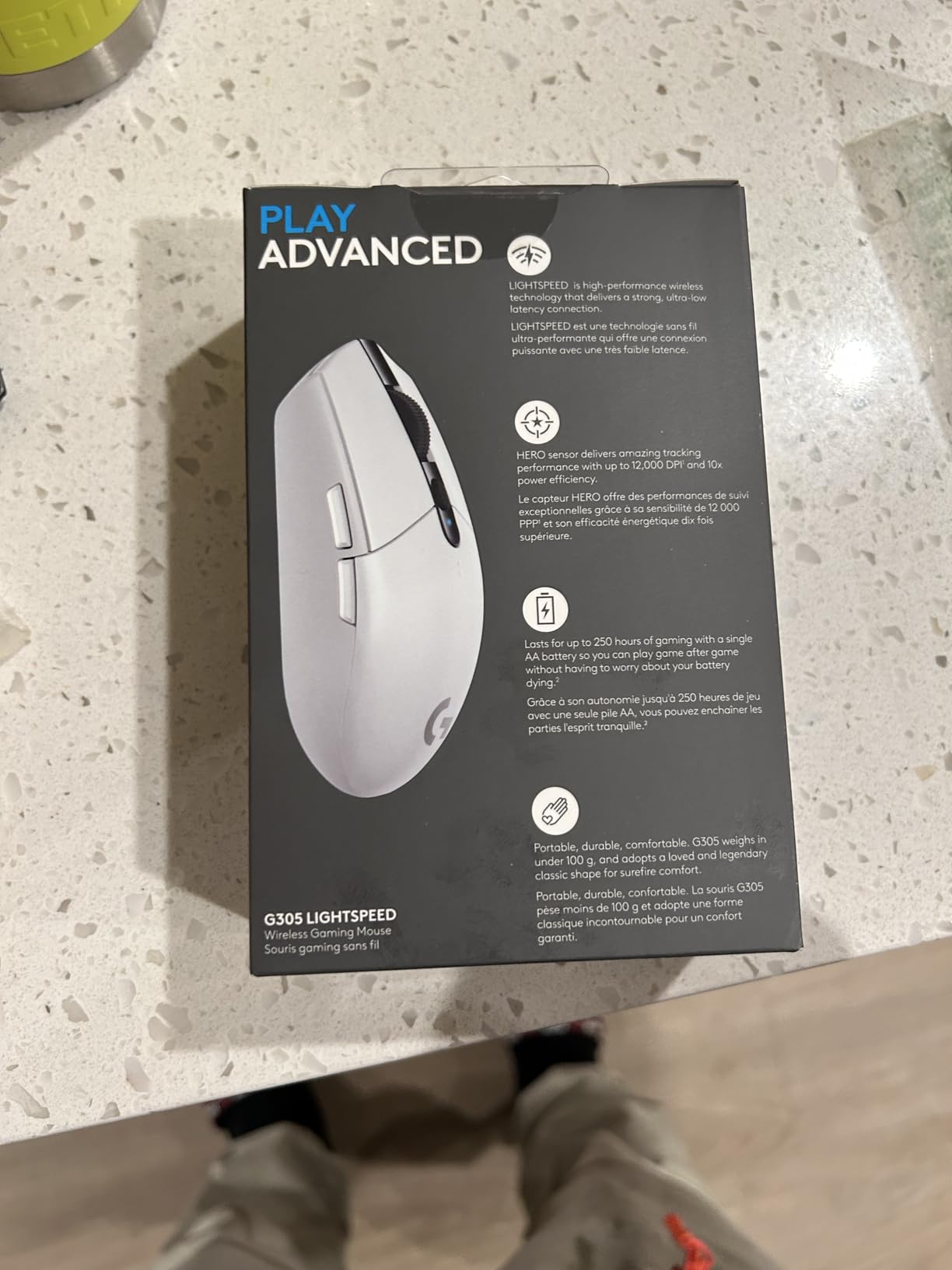 Logitech G305 LIGHTSPEED Wireless Gaming Mouse, Hero 12K Sensor, 12,000 DPI, Lightweight, 6 Programmable Buttons, 250h Battery Life, On-Board Memory, PC/Mac - Black Customer Review Logitech G305 LIGHTSPEED Wireless Gaming Mouse, Hero 12K Sensor, 12,000 DPI, Lightweight, 6 Programmable Buttons, 250h Battery Life, On-Board Memory, PC/Mac - Black - Customer Photo 3