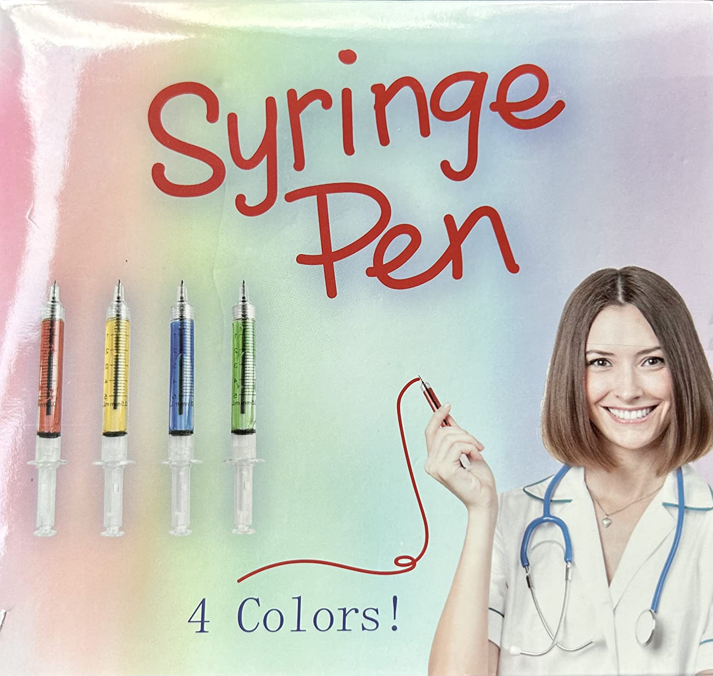 Bedwina Syringe Pens - (Bulk Pack of 24) Retractable Fun Multi Color Novelty Pen for Nurses, Nursing Student School Supplies, Birthdays, Stocking Stuffers and Toy Party Favor Gifts - Customer Photo 3