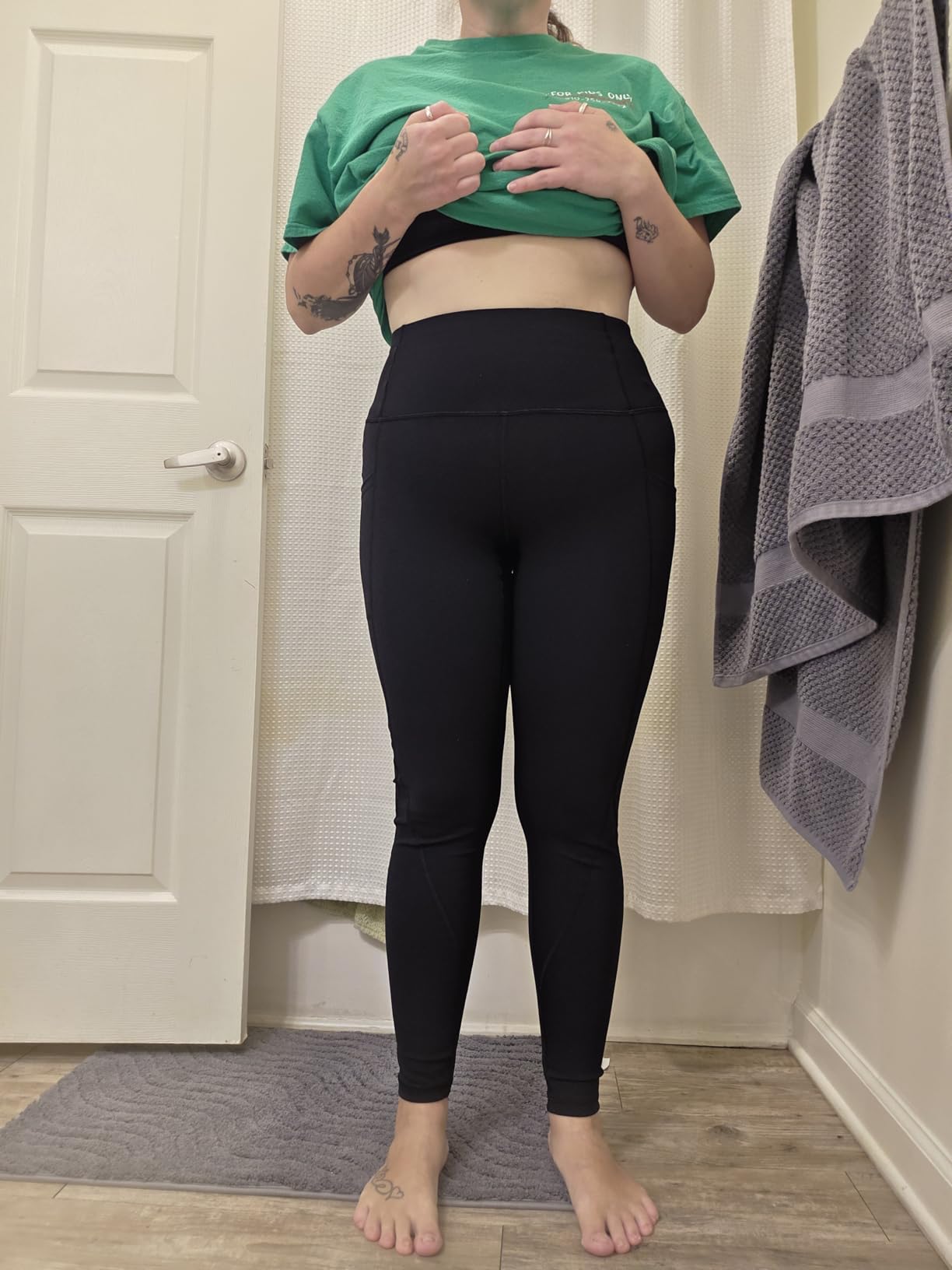 Heathyoga Leggings with Pockets for Women Tummy Control High Waisted Yoga Pants Women Compression Workout Leggings - Customer Photo 1