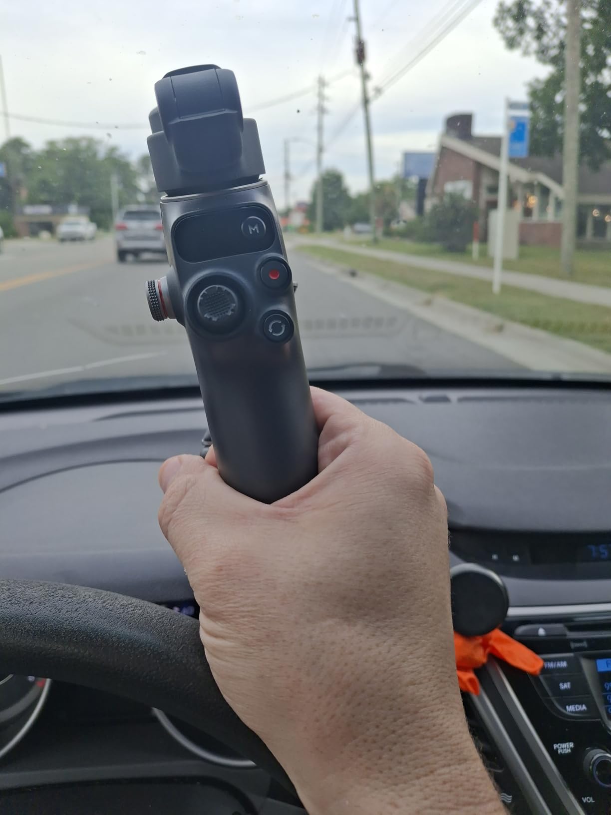 DJI Osmo Mobile 7P Gimbal Stabilizer for iPhone, Android, Native Tracking, Lighting, 3-Axis Phone Gimbal, Quick Launch, One-Tap Edit, Built-in Extension Rod & Tripod, 10hrs Use, Phone Charging - Customer Photo 1