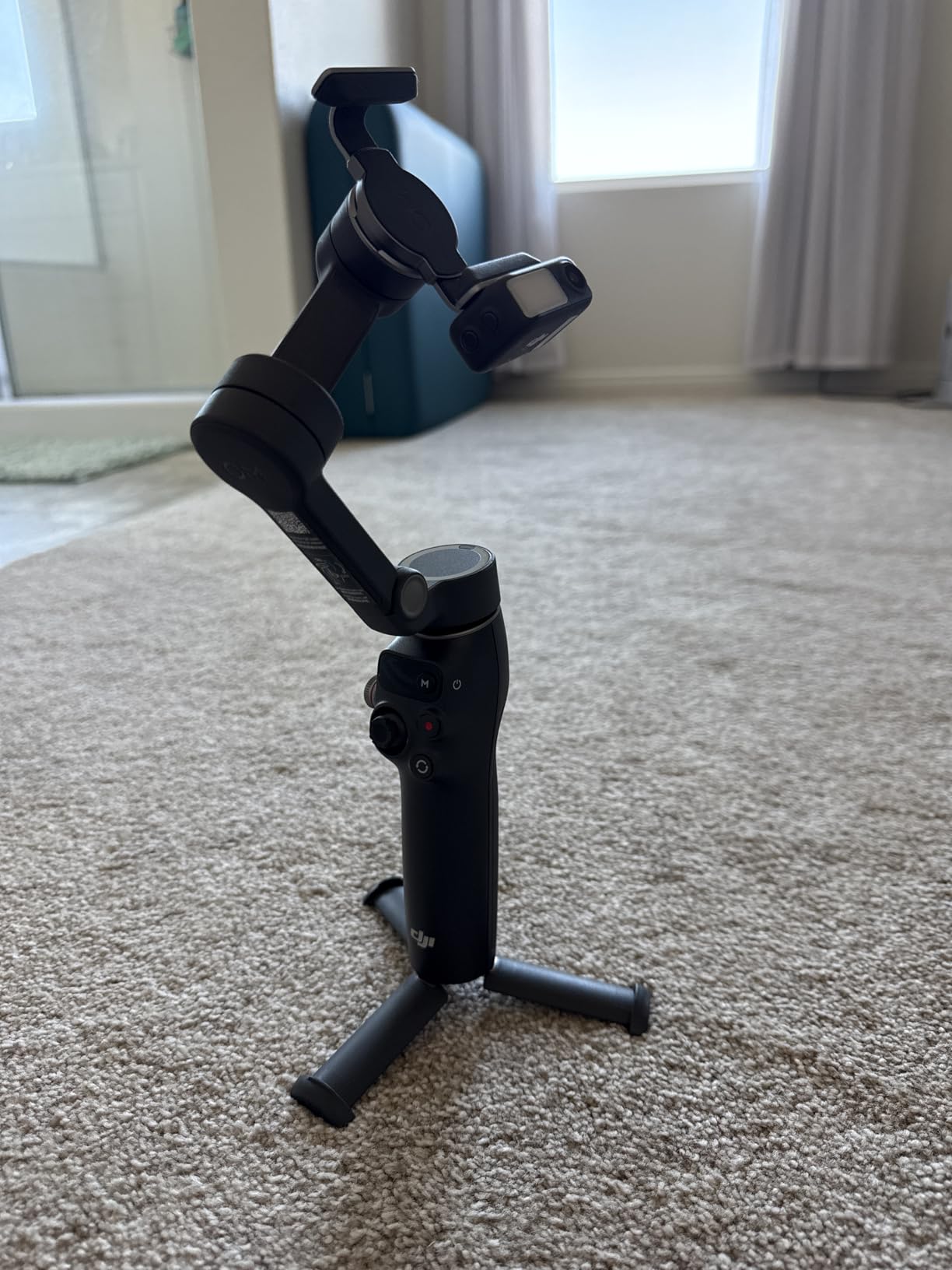 DJI Osmo Mobile 7P Gimbal Stabilizer for iPhone, Android, Native Tracking, Lighting, 3-Axis Phone Gimbal, Quick Launch, One-Tap Edit, Built-in Extension Rod & Tripod, 10hrs Use, Phone Charging - Customer Photo 2