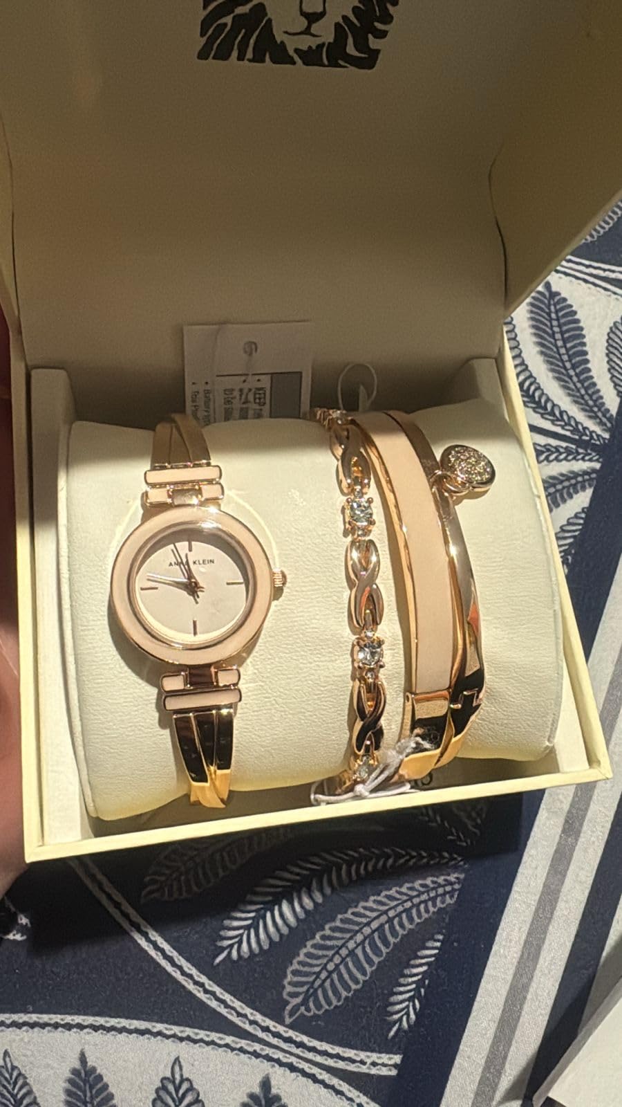 Anne Klein Women's Bangle Watch and Premium Crystal Accented Bracelet Set - Customer Photo 2